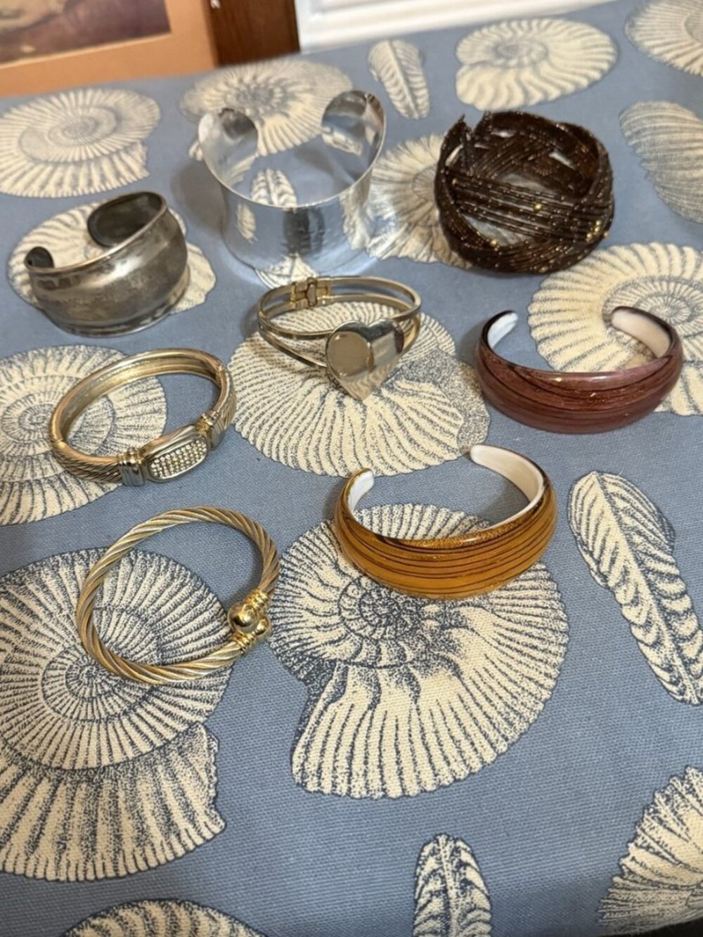 Bracelets Cuff Style Lot of 8 Metal Glass Beaded Wearable